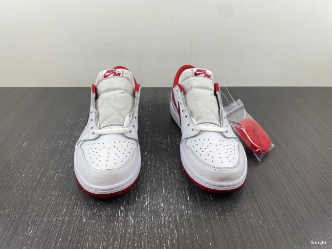 Rep TBK Low Red 1 Retro Jordan Varsity White 705329-101 0815